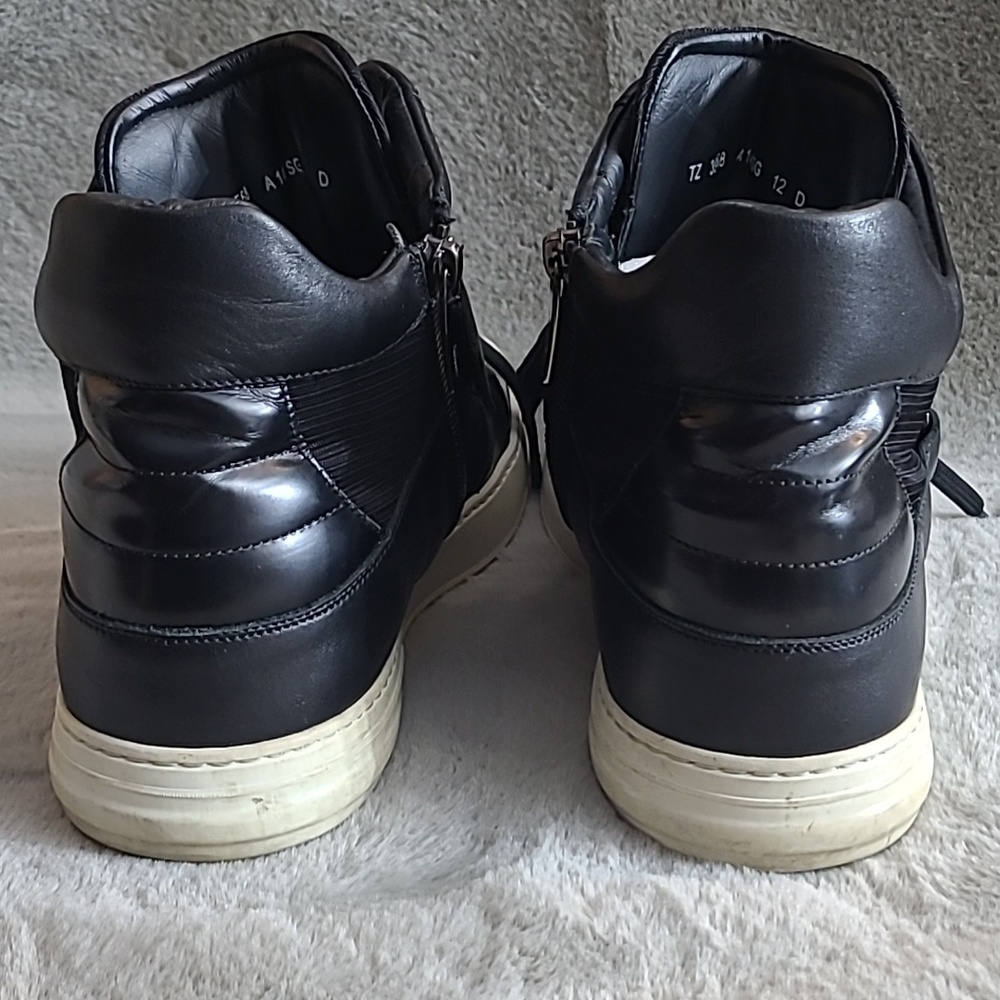 Salvatore Ferragamo Leather And Mesh Sneakers Mens 12 - Picture 2 of 11